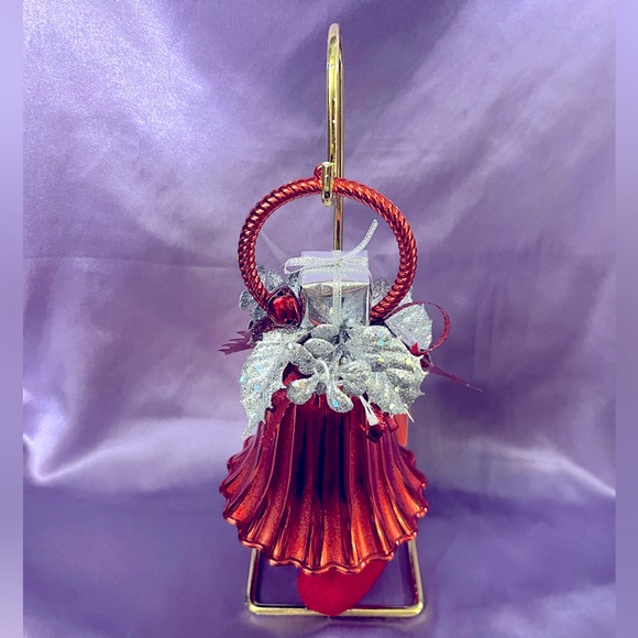 HANDCRAFTED • Red and Silver Elf Jingle Bell • Great for Christmas - Picture 6 of 6